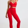 Oh Polly Petite^Petite High-Waist Define Luxe Leggings in Red