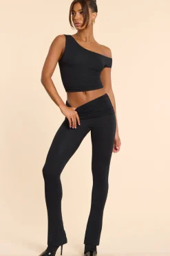 Oh Polly Women'S Clothing Sale - $65 And Under^Petite Mid Rise Modal Cashmere Blend Trousers in Black