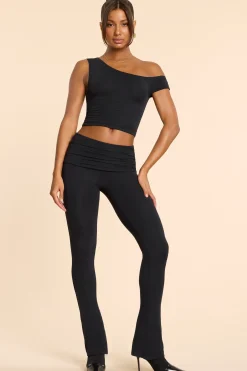 Oh Polly Women'S Clothing Sale - $65 And Under^Petite Mid Rise Modal Cashmere Blend Trousers in Black