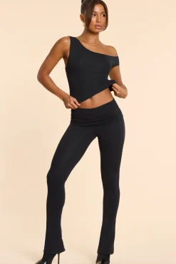 Oh Polly Women'S Clothing Sale - $65 And Under^Petite Mid Rise Modal Cashmere Blend Trousers in Black