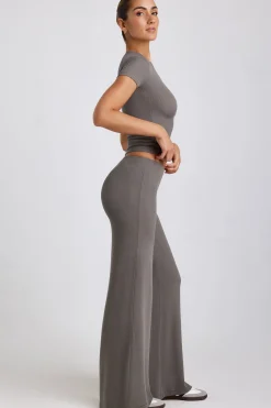 Oh Polly Women'S Clothing Sale - $65 And Under | Women'S Clothing Sale - $40 And Under^Petite Mid Rise Wide Leg Trouser in Grey