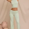 Oh Polly Women'S Clothing Sale - $65 And Under | Women'S Clothing Sale - $40 And Under^Petite Mid-Rise Straight Leg Trousers in Light Sage LightSage