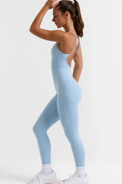Oh Polly Women'S Clothing Sale - $65 And Under | Women'S Clothing Sale - $40 And Under^Petite Open Back Full Length Unitard in Ice Blue IceBlue