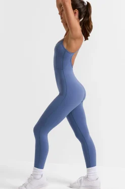 Oh Polly Women'S Clothing Sale - $65 And Under | Women'S Clothing Sale - $40 And Under^Petite Open Back Full Length Unitard in Slate Blue SlateBlue