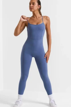 Oh Polly Women'S Clothing Sale - $65 And Under | Women'S Clothing Sale - $40 And Under^Petite Open Back Full Length Unitard in Slate Blue SlateBlue