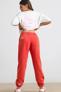 Oh Polly Petite^Petite Oversized Joggers in Red