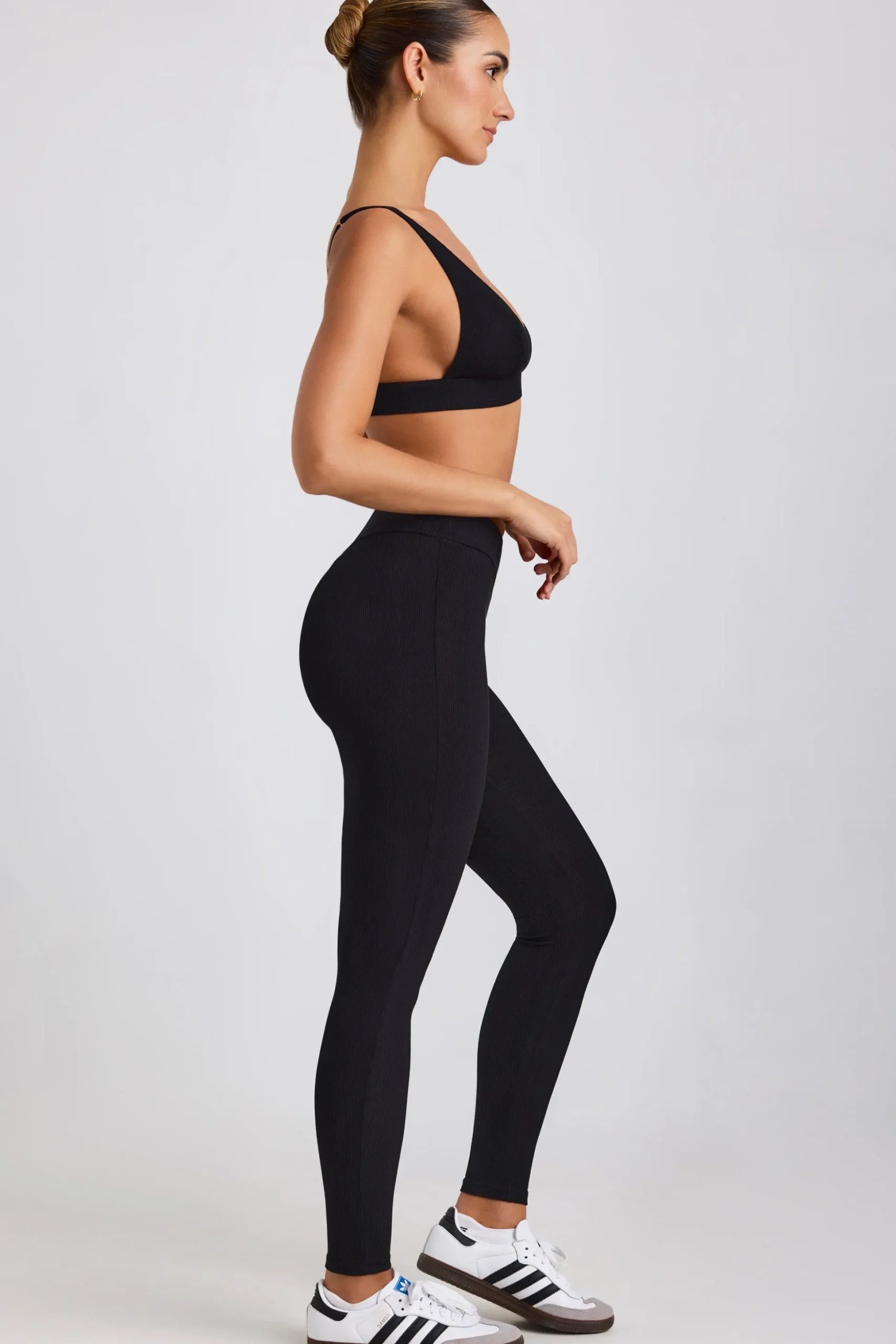 Oh Polly Women'S Clothing Sale - $65 And Under | Women'S Clothing Sale - $40 And Under^Petite Ribbed Modal High Waist Leggings in Black