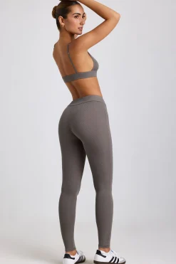 Oh Polly Women'S Clothing Sale - $65 And Under | Women'S Clothing Sale - $40 And Under^Petite Ribbed Modal High Waist Leggings in Grey