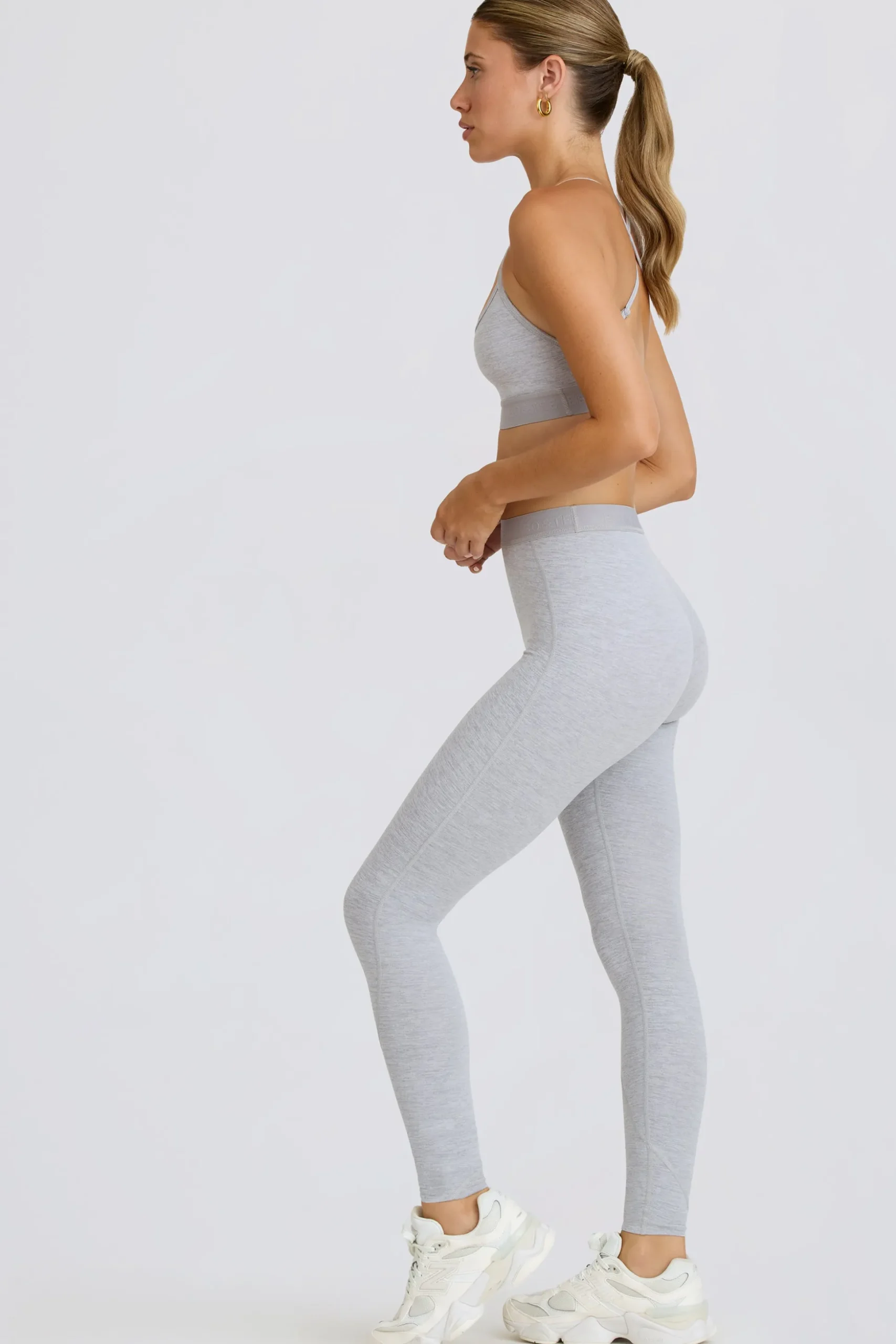 Oh Polly Petite^Petite Soft Active Leggings in Grey Marl GreyMarl