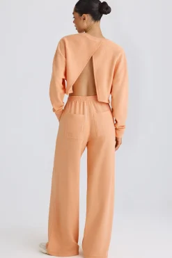 Oh Polly Petite^Petite Straight-Leg Joggers in Peach