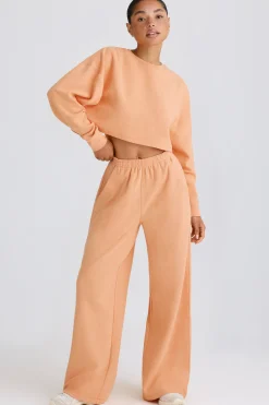 Oh Polly Petite^Petite Straight-Leg Joggers in Peach