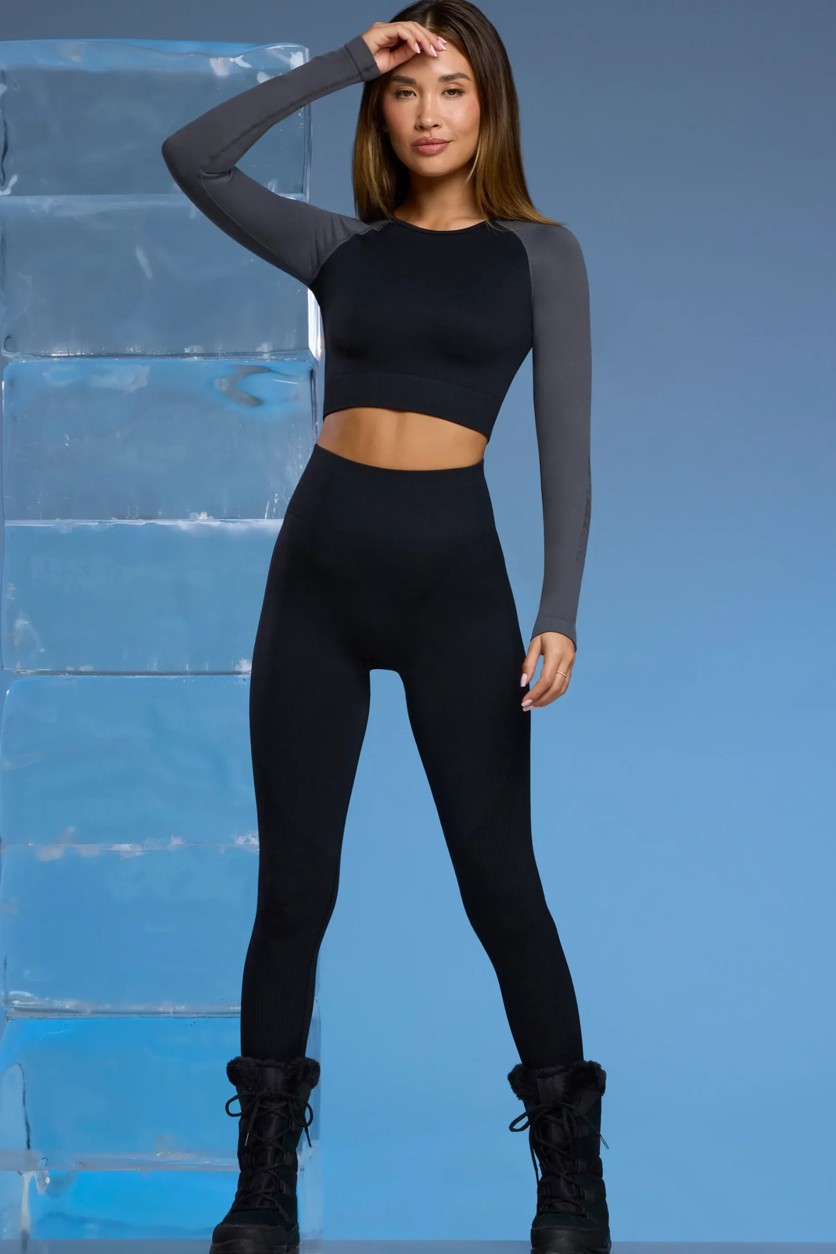 Oh Polly Petite^Petite Super Sculpt Base Layer Leggings in Black