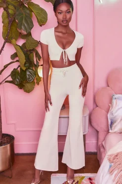 Oh Polly Women'S Clothing Sale - $65 And Under | Women'S Clothing Sale - $40 And Under^Petite Wide Leg Trousers in Cream
