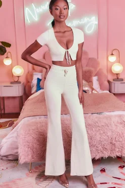 Oh Polly Women'S Clothing Sale - $65 And Under | Women'S Clothing Sale - $40 And Under^Petite Wide Leg Trousers in Cream