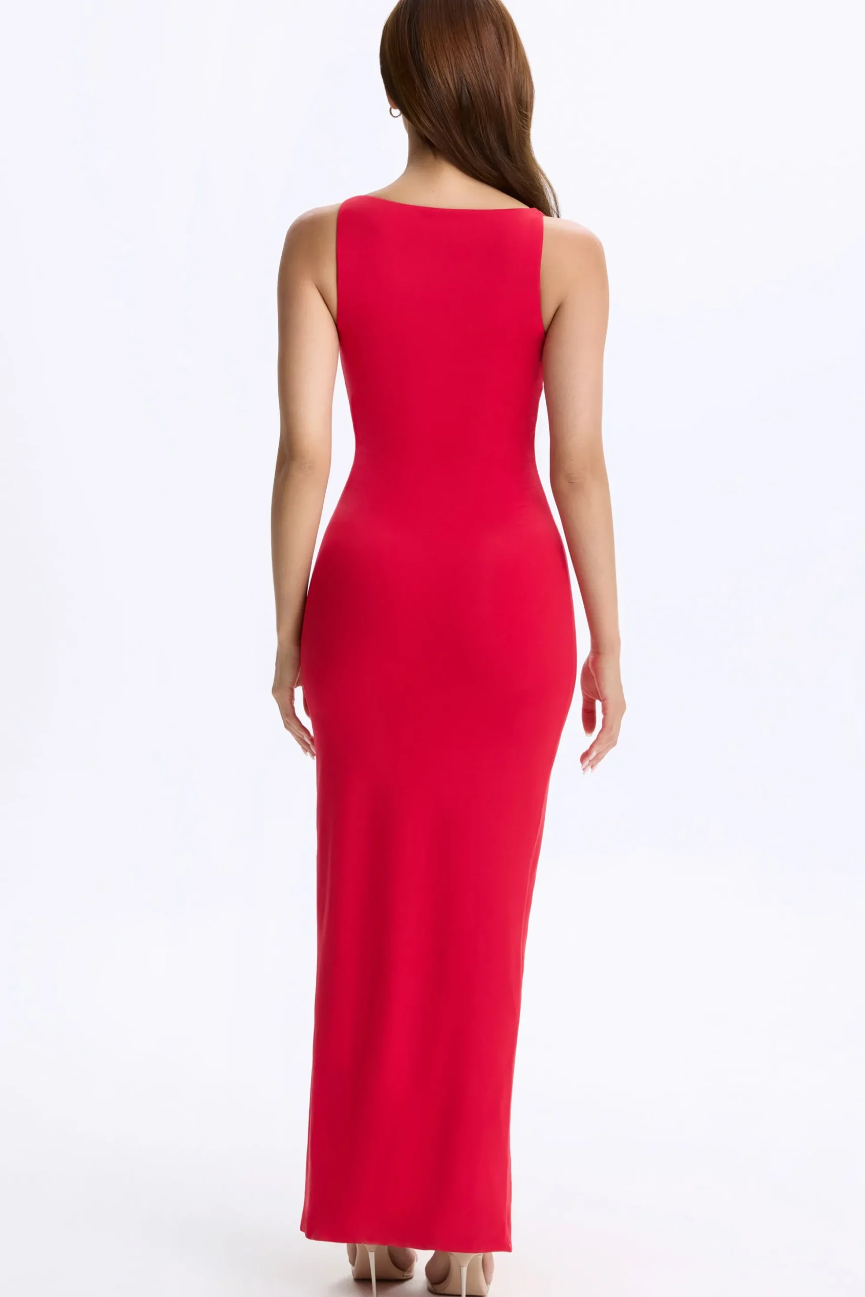 Oh Polly Women'S Clothing Sale - $65 And Under | Wedding Guest^Plunge Cut-Out Maxi Dress in Cherry Red CherryRed