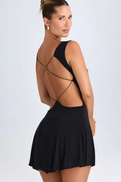 Oh Polly Night Out^Plunge Cut-Out Mini Dress in Black