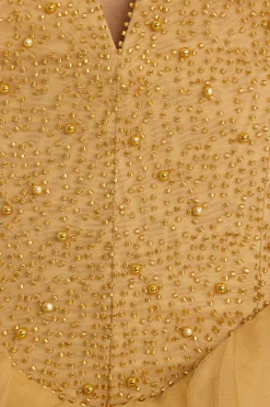 Oh Polly Party Dresses | Homecoming Dresses^Plunge Neck Tulle Mini Dress in Gold