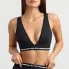 Oh Polly Matching Sets | Tops^Plunge-Neck Crop Top in Black