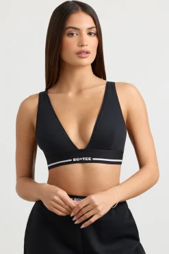 Oh Polly Matching Sets | Tops^Plunge-Neck Crop Top in Black