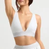 Oh Polly Matching Sets | Tops^Plunge-Neck Crop Top in Grey Marl GreyMarl