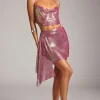 Oh Polly Women'S Clothing Sale - $65 And Under | Party Dresses^Premium Chainmail High Waist Mini Skirt in Multi Pink MultiPink