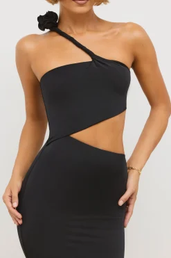 Oh Polly Women'S Clothing Sale - $65 And Under | Women'S Clothing Sale - $40 And Under^Premium Jersey Asymmetric Cut Out Maxi Dress in Black