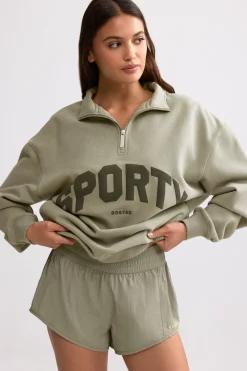 Oh Polly Sweatshirts | Matching Sets^Quarter-Zip Sweatshirt in Mineral