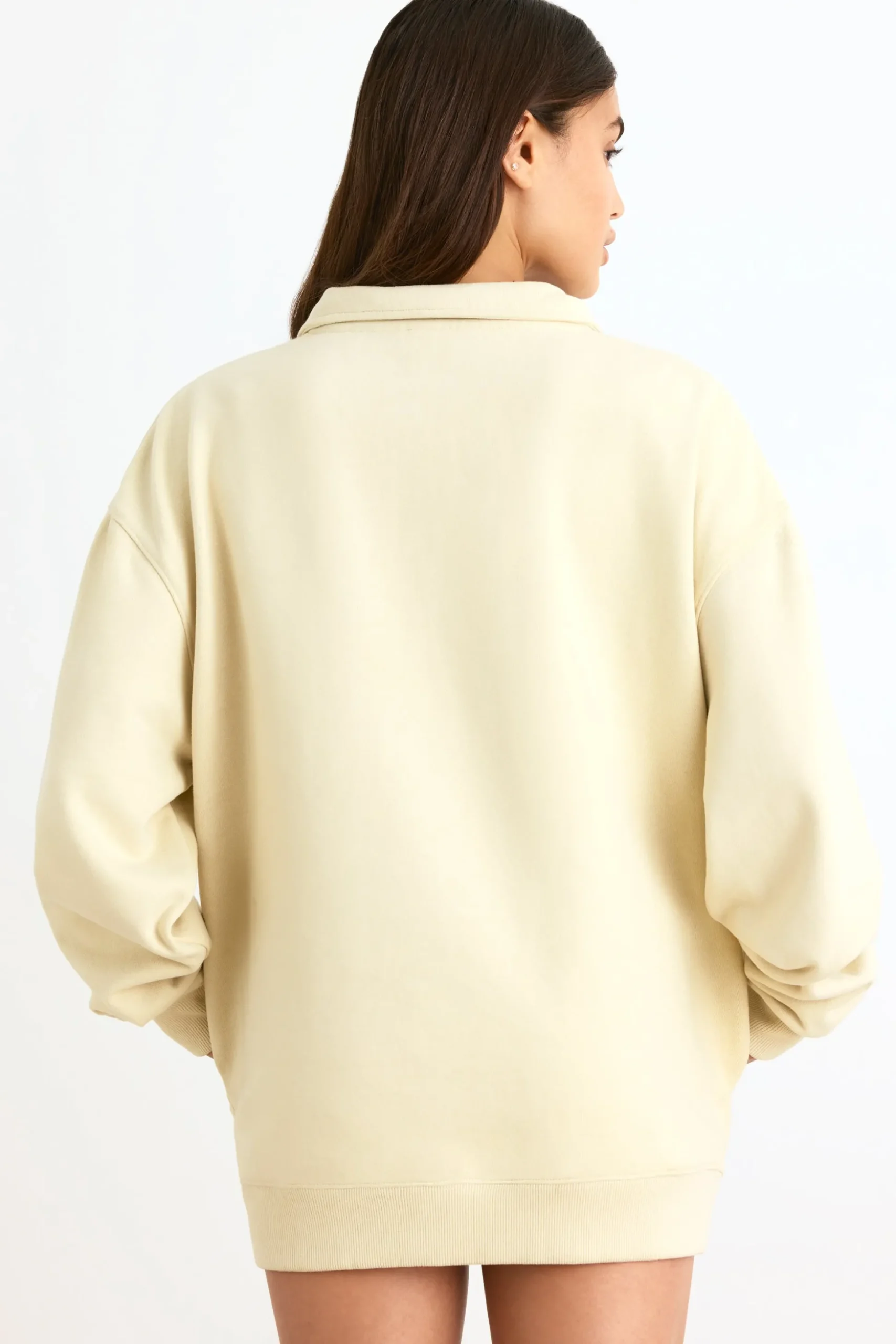 Oh Polly Sweatshirts | Matching Sets^Quarter-Zip Sweatshirt in Bone