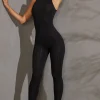 Oh Polly Jumpsuits & Unitards^Racer Neck Jumpsuit in Black