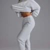 Oh Polly Tracksuits | Matching Sets^Relaxed Mid-Rise Joggers in Grey Marl GreyMarl