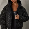 Oh Polly Coats^Reversible Hooded Puffer Jacket in Black