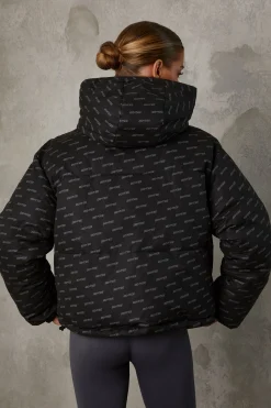 Oh Polly Coats^Reversible Hooded Puffer Jacket in Black