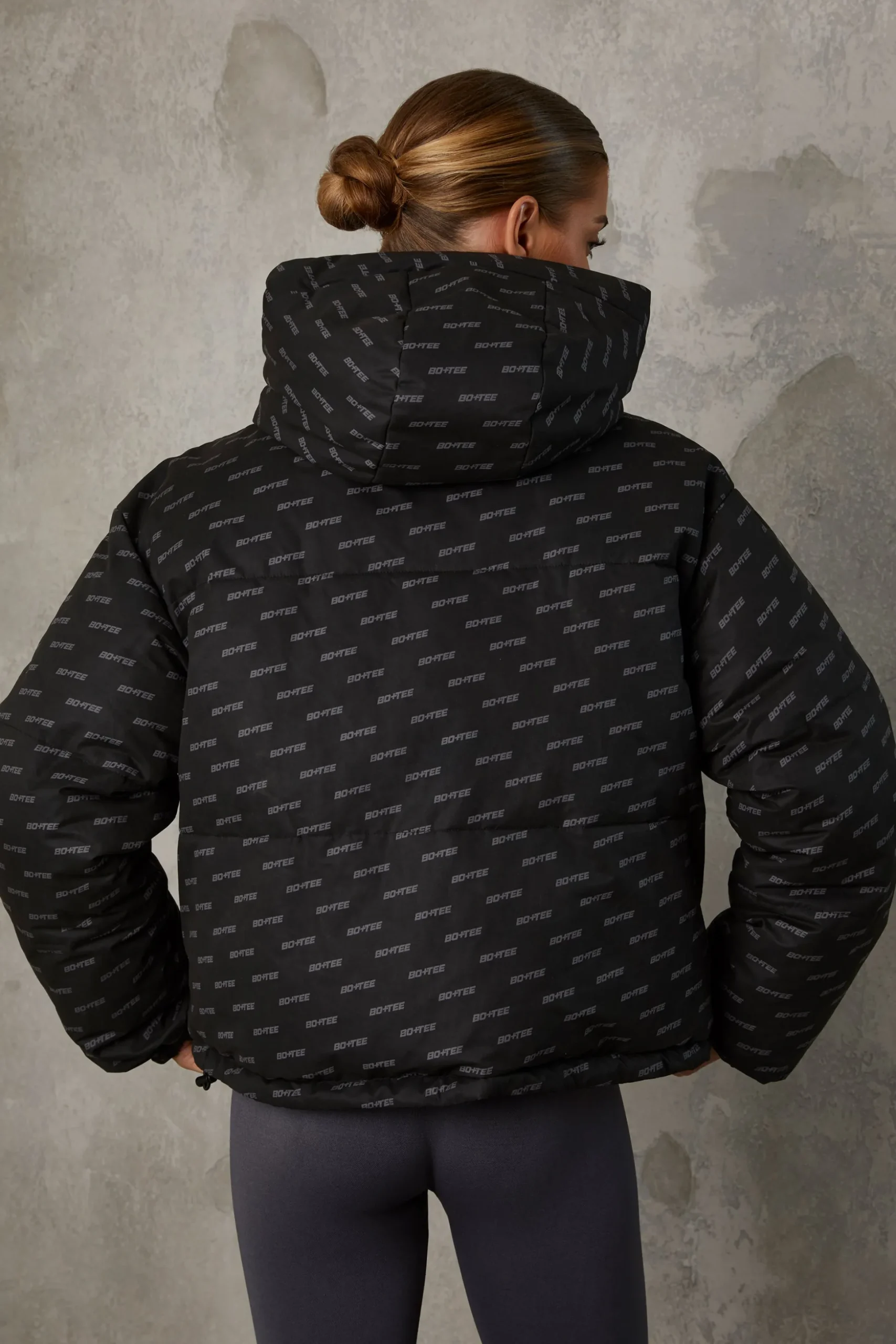 Oh Polly Coats^Reversible Hooded Puffer Jacket in Black