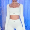 Oh Polly Women'S Clothing Sale - $65 And Under | Women'S Clothing Sale - $40 And Under^Ribbed Biker Shorts in White