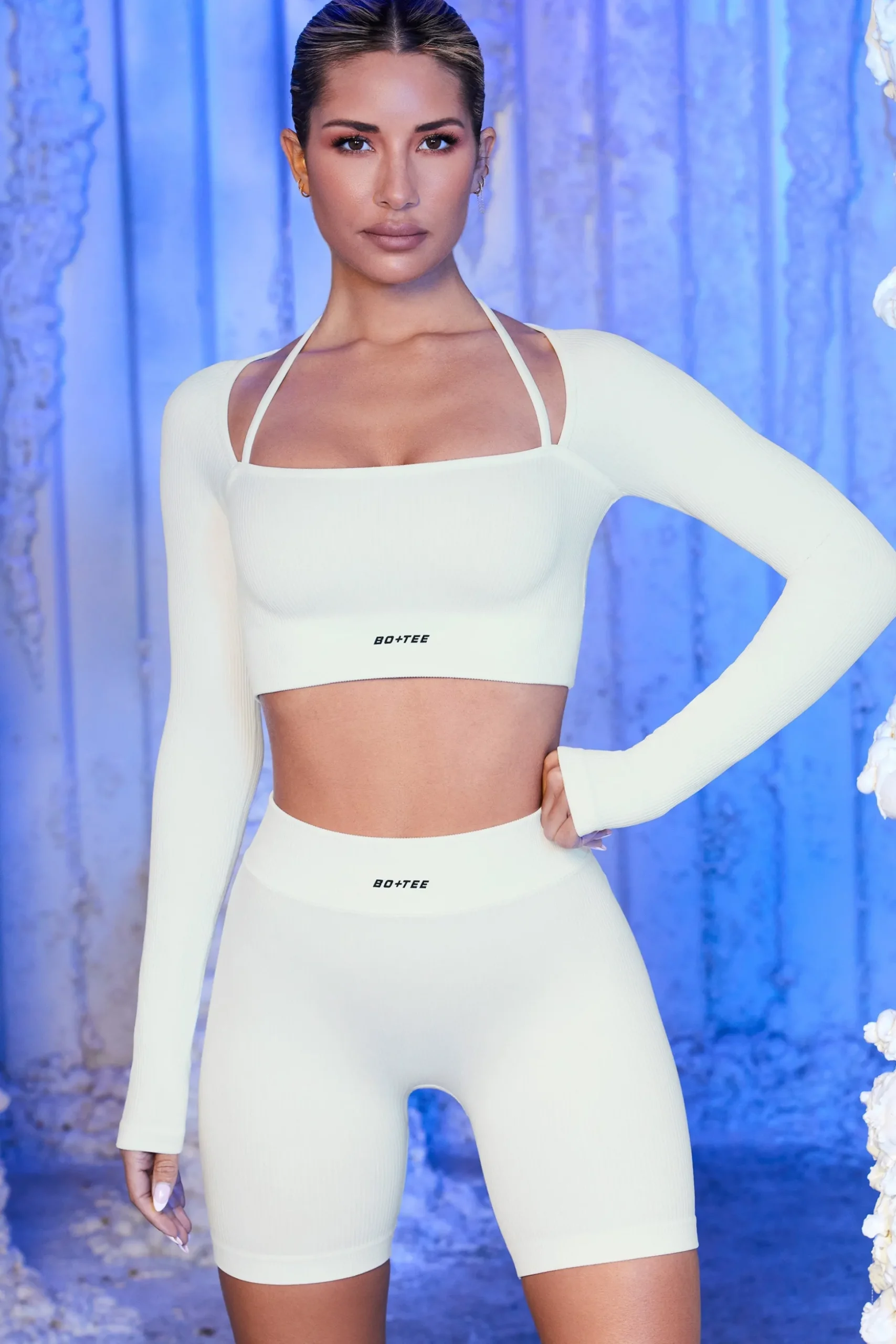 Oh Polly Women'S Clothing Sale - $65 And Under | Women'S Clothing Sale - $40 And Under^Ribbed Biker Shorts in White