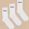 Oh Polly Gym Accessories^Ribbed Crew Sock Bundle in White