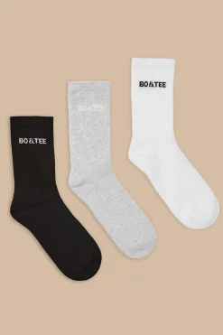 Oh Polly Gym Accessories^Ribbed Crew Sock Bundle in Multi