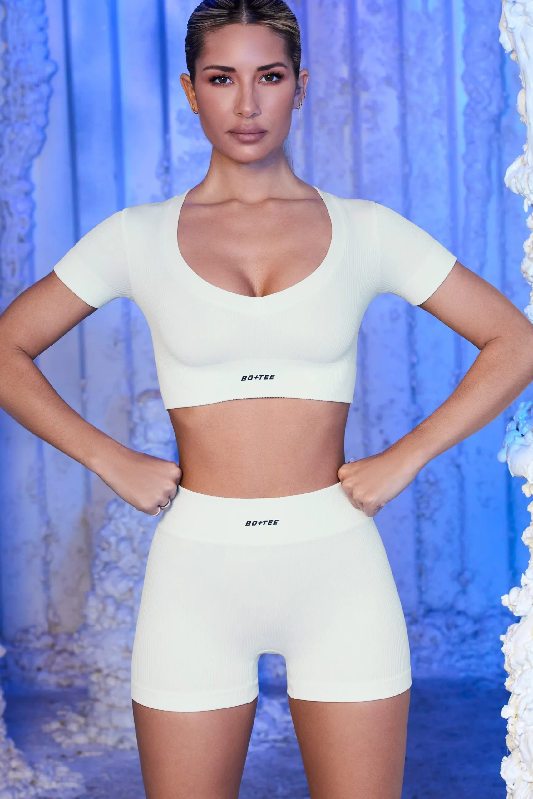 Oh Polly Women'S Clothing Sale - $65 And Under | Women'S Clothing Sale - $40 And Under^Ribbed Mini Shorts in White