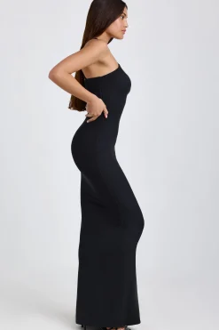 Oh Polly Tencel™ Modal Dresses^Ribbed Modal Halterneck Maxi Dress in Black