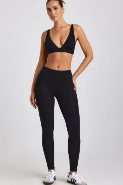 Oh Polly Women'S Clothing Sale - $65 And Under | Women'S Clothing Sale - $40 And Under^Ribbed Modal High Waist Leggings in Black