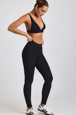 Oh Polly Women'S Clothing Sale - $65 And Under | Women'S Clothing Sale - $40 And Under^Ribbed Modal High Waist Leggings in Black