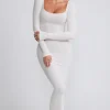 Oh Polly Tencel™ Modal Dresses^Ribbed Modal Long Sleeve Maxi Dress in White