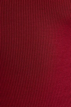 Oh Polly Tops | Elevated Essentials^Ribbed Modal Long Sleeve Bodysuit in Maroon
