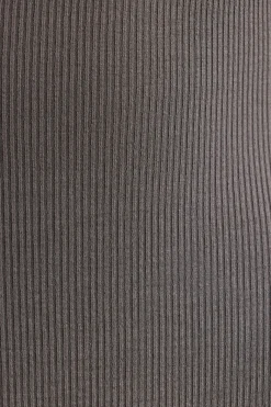 Oh Polly Tops | Fall Outfits^Ribbed Modal Long Sleeve Bodysuit in Grey