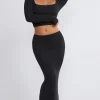 Oh Polly Skirts & Skorts | Co-Ords^Ribbed Modal Mid Rise Maxi Skirt in Black