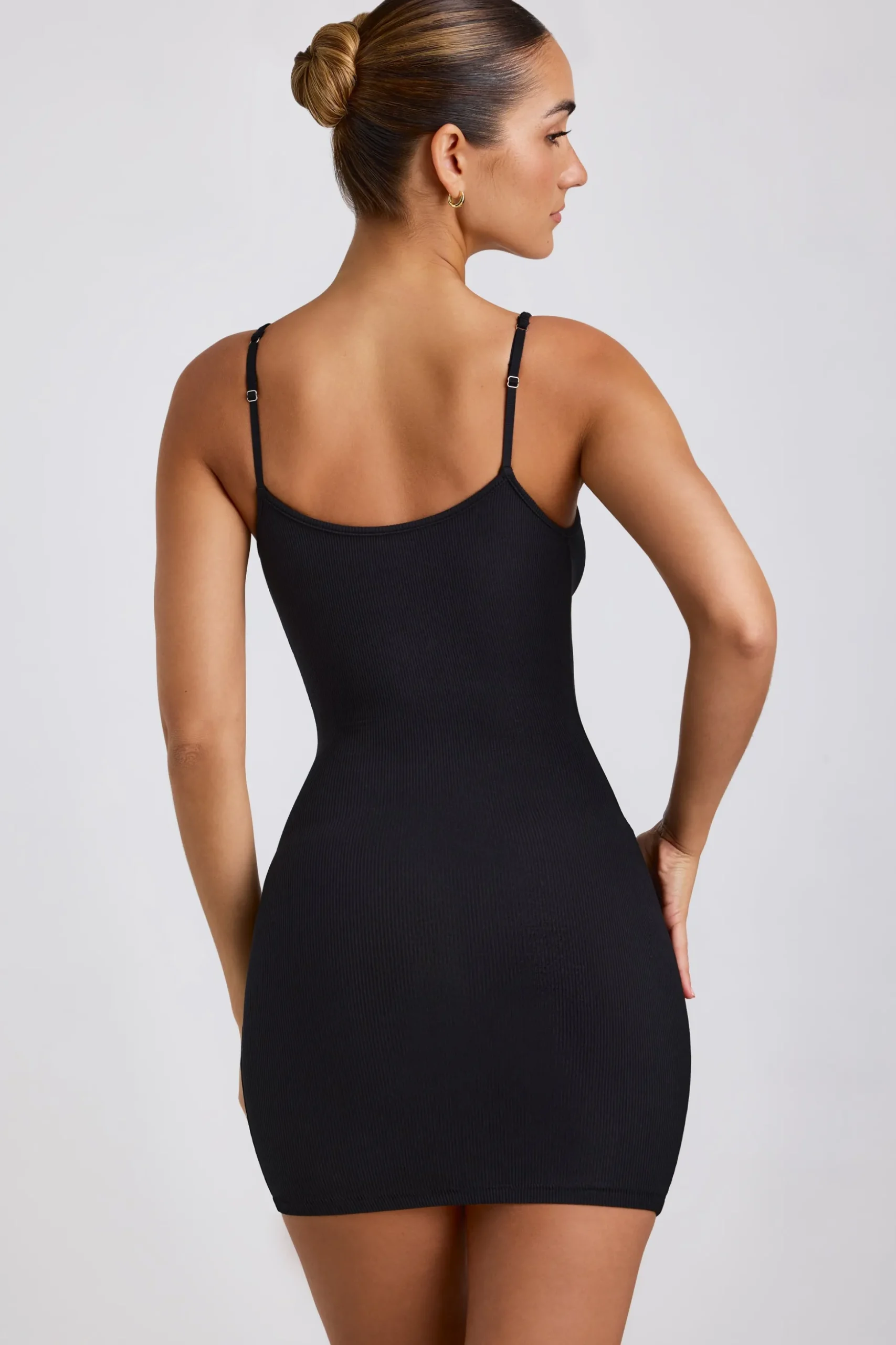 Oh Polly Tencel™ Modal Dresses^Ribbed Modal Mini Dress in Black