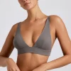 Oh Polly Women'S Clothing Sale - $65 And Under | Women'S Clothing Sale - $40 And Under^Ribbed Modal Triangle Bralette in Grey