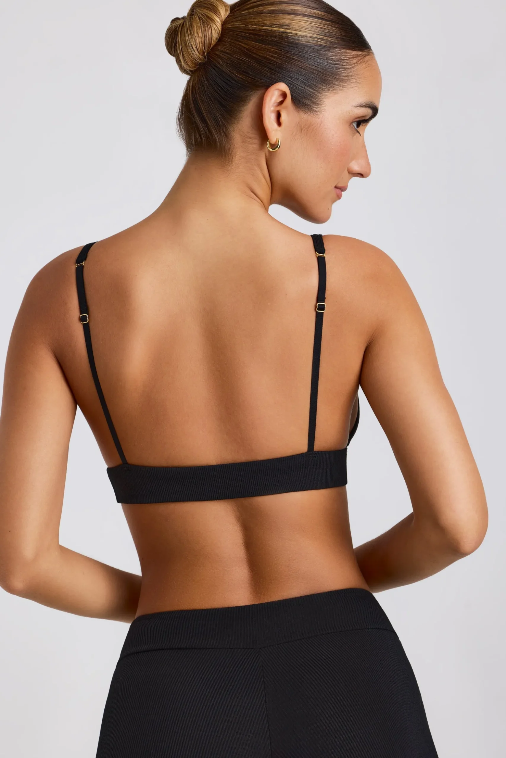 Oh Polly Women'S Clothing Sale - $65 And Under | Women'S Clothing Sale - $40 And Under^Ribbed Modal Triangle Bralette in Black