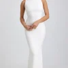 Oh Polly Tencel™ Modal Dresses^Ribbed Modal Turtleneck Maxi Dress in White