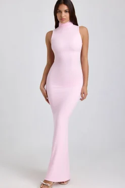 Oh Polly Tencel™ Modal Dresses^Ribbed Modal Turtleneck Maxi Dress in Blossom Pink BlossomPink